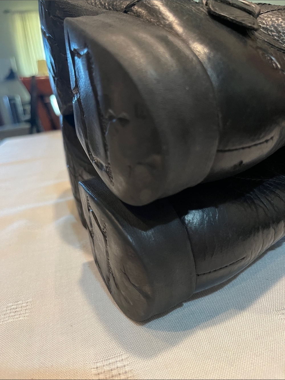 Born Kendall Black Leather Biker Boot size 8 women’s - Picture 10 of 11